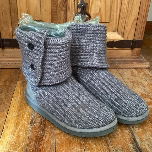 Sweater Knitt Classic Cardy Ugg S/N 5649 Grey - Picture 12 of 12